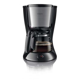 Cafetiera Philips Daily Collection HD7462/20, putere 1000 W, capacitate 1.2 l, negru/metalic